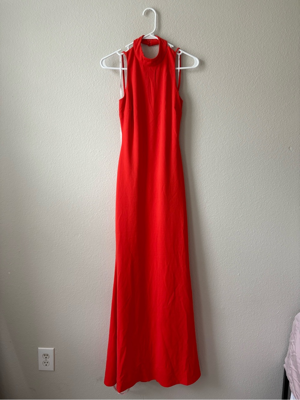 Lulu's Vibrant Orange High-Neck Sleeveless Maxi Dress - Picture 3 of 6